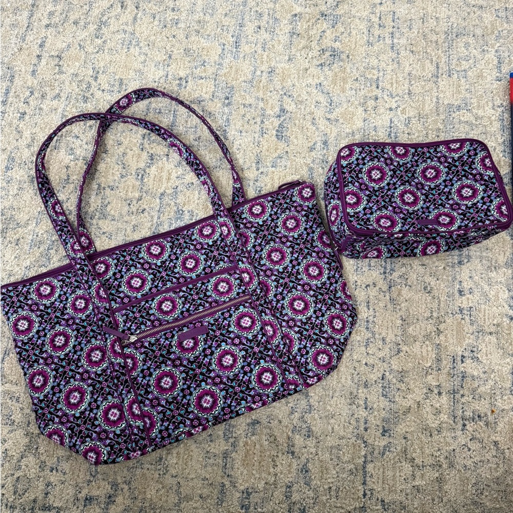Vera Bradley Travel Tote & Toiletry Bag